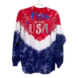 Disney EPCOT American Pavilion "Fun in the USA" Patriotic Spirit Jersey Sz XS